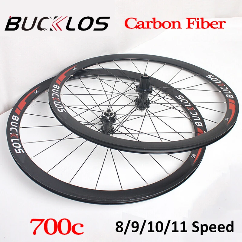 Bucklos Carbon Wheels V Brake 700c Road Bike Wheelset Road Bike Wheelsets  Disc Brake Hub 5 Sealed Bearings Fit Shimano Hg - Bicycle Wheel - AliExpress