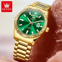 OLEVS 5650 Man Watch Luxury Original Business Sport Quartz Wristwatches Waterproof Luminous Week Date Watches For Man Gifts