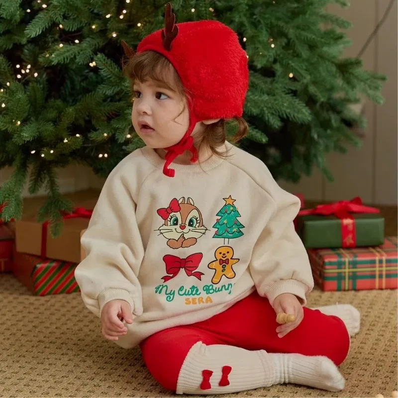 4898 Baby Sweater Winter New Ins Cute Christmas Clothes Long Sleeve Sweater Leisure and Comfortable Boy's Tops