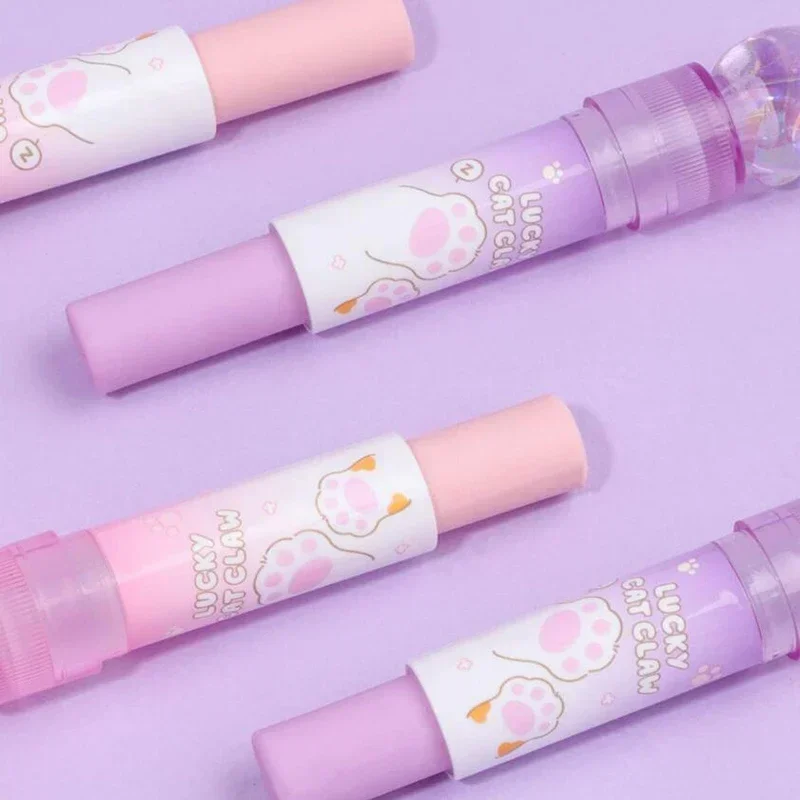 Lipsticks Design Pencil Eraser pencil eraser Cute Cat Paw Erasers Wipe Clean Correction Tools Kids Gifts Office Supplies Student Stationery