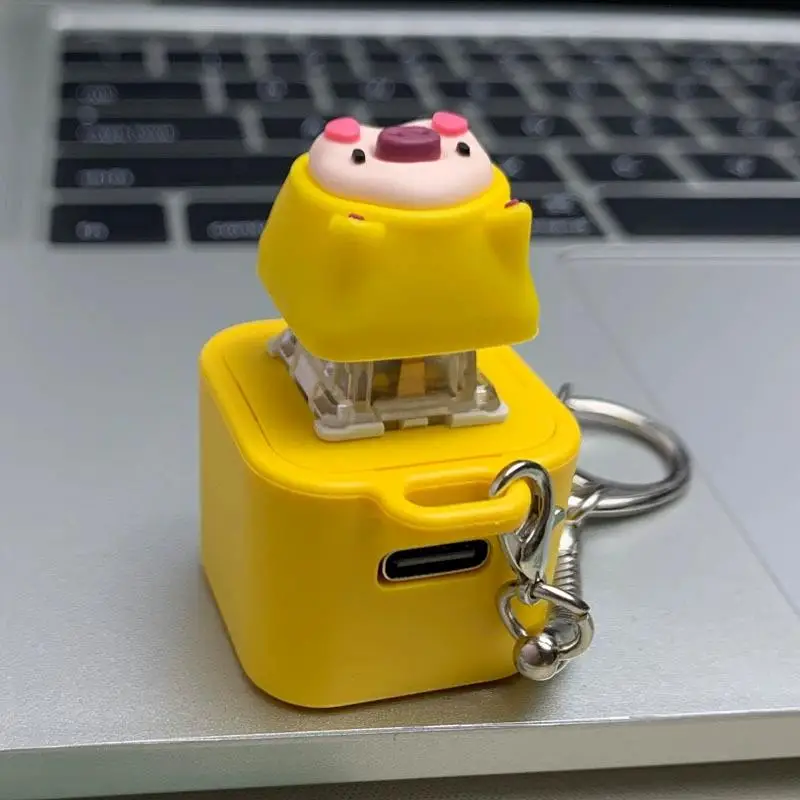 divertido llavero de rana corazón, teclado de rana recargable, llavero con sonido de rana/cerdo con luz led para aliviar el estrés Divertido llavero de rana corazón, teclado de rana recargable, llavero con sonido de rana/cerdo con luz LED para aliviar el estrés 6