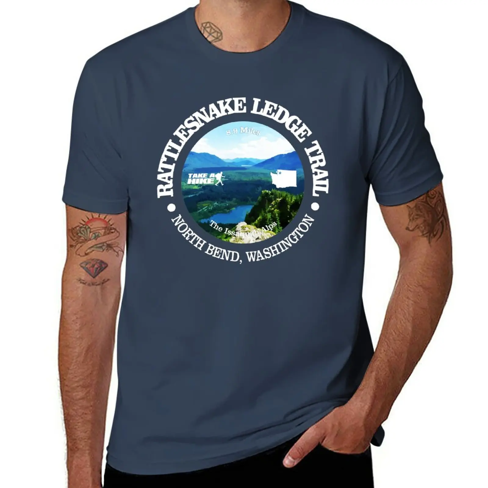 

New Rattlesnake Ledge Trail (OBP) T-Shirt sublime t shirt Short sleeve black t shirts T-shirts for men cotton