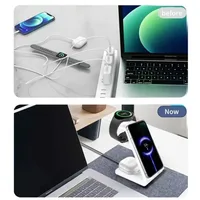 15W Fast Wireless Charger 3 in 1 Stand For iPhone15 14 13 12 Samsung S20 S21 Apple Samsung Galaxy 6 5 Watch 8 7 Fast Charging - Image 6