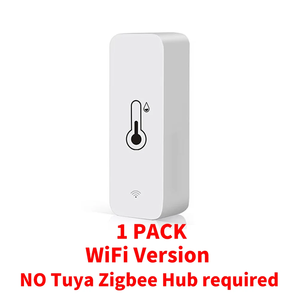 ตัวเลือกสินค้า เซ็นเซอร์อัจฉริยะ Wi-Fi วัดอุณหภูมิและความชื้น IP65 สำหรับบ้านอัจฉริยะ