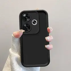 Shockproof Matte Back Cover with Skin Feel Finish for Redmi 13X (Tyjt black)