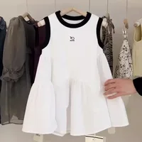 Robe Patchwork pour Fille, Tenue de Princesse Décontractée, Vêtement pour Enfant de 2 à 6 Ans 4