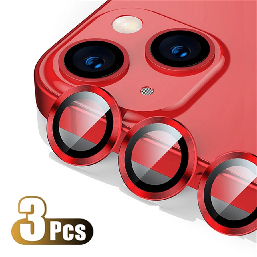 Premium Titanium Camera Protector with Tempered Glass Lens Cover Cap