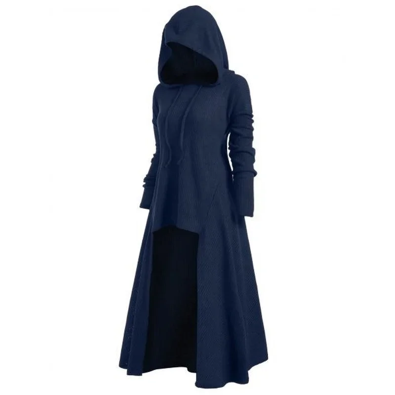 Black Hooded Winter Coat for Women Plus Size