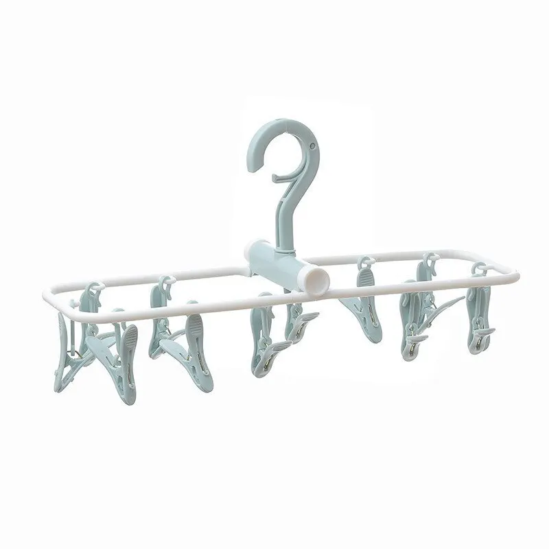 12 Clip Folding Drying Rack Underwear Socks Clip Multi-functional Clothes Rack Plastic Portable Cloth Drying Rack 4