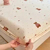 Cartoon Bear Fitted Sheet Bed 150/180cm Cover Skin-friendly Bedsheets Elastic Bed Linen drap de lit (Pillowcase Need Order) 2