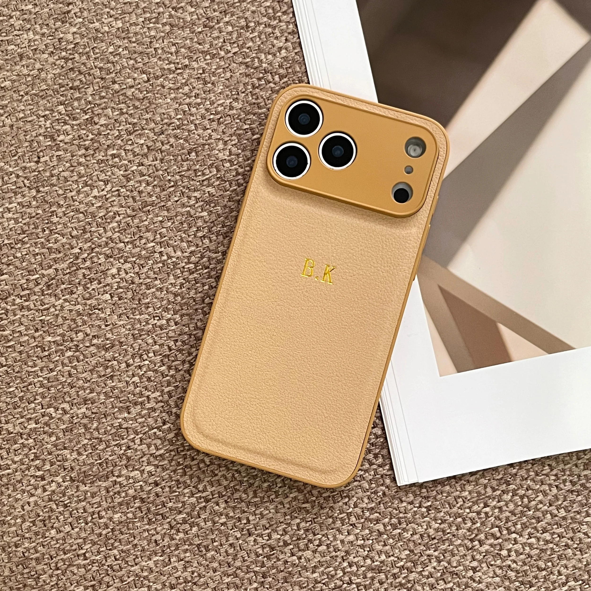 Personalized Luxury Classic Faux Leather Case For iPhone 17 16 thumbnail 6