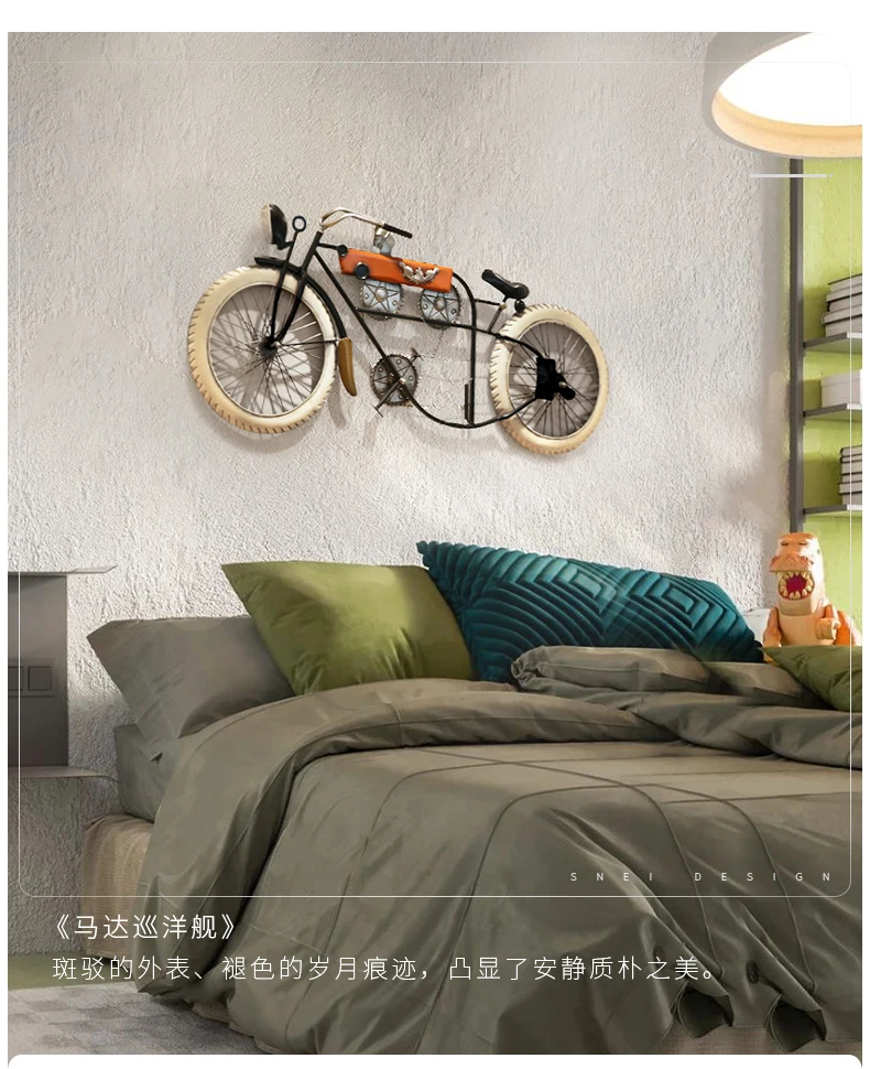 Vélo Suspendu En Fer De Style Industriel Rétro Créatif, Décoration Murale  Pour Chambre À Coucher, Bar, Café, Maison, Vélo En Métal, Décor Artisanal  Mural - Vent Carillons Et Suspendus Décorations - AliExpress