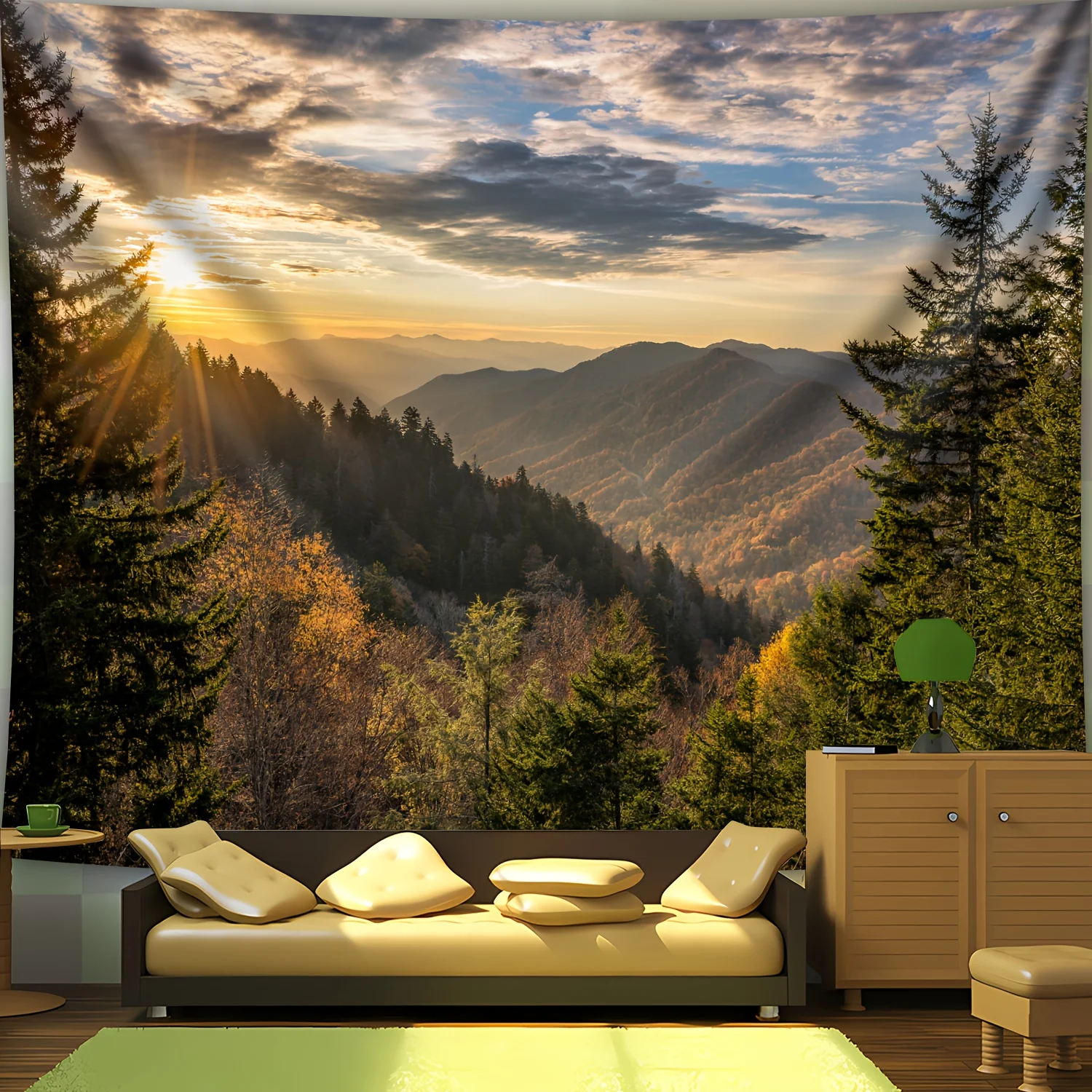 Tapisserie de paysage de montagne 4