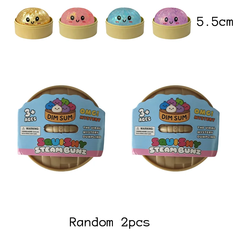 Dumpling Squishy Sensory Steamer Stress Relief Fidget Toy Gift