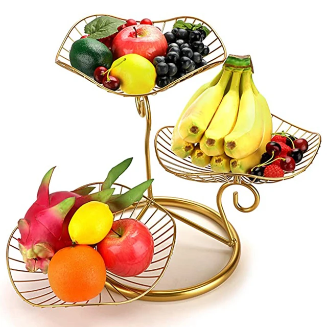 Fruit-Basket Round Fruit-Bowl Iron Fruit-Stand Home Creative-Snack-Bread  Storage Drain Basket Table Snack-Tray Home Use - AliExpress