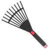 Leaf Rake Plastic Rake Gardening Rake Tool Small Garden Rake with Handle Lawn leveling 3