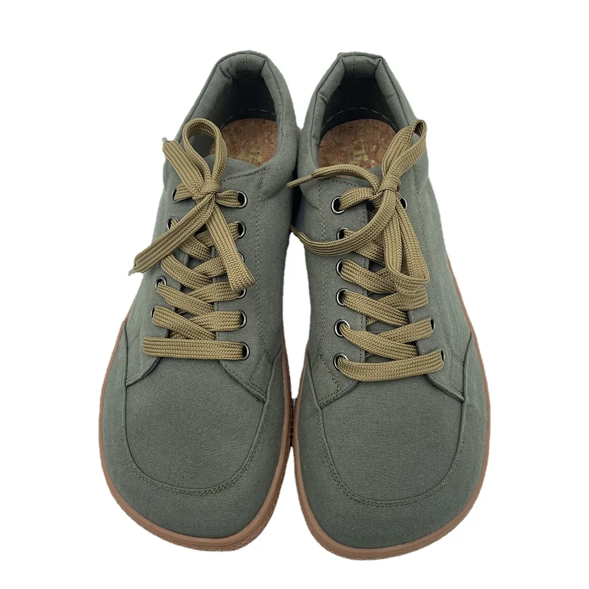 Tipsietoes 2025 Natural 100% Cotton Canvas Barefoot Women Lace Sneaker With Flat Soft Zero Drop Sole Wider Toe Box Light Weight 3