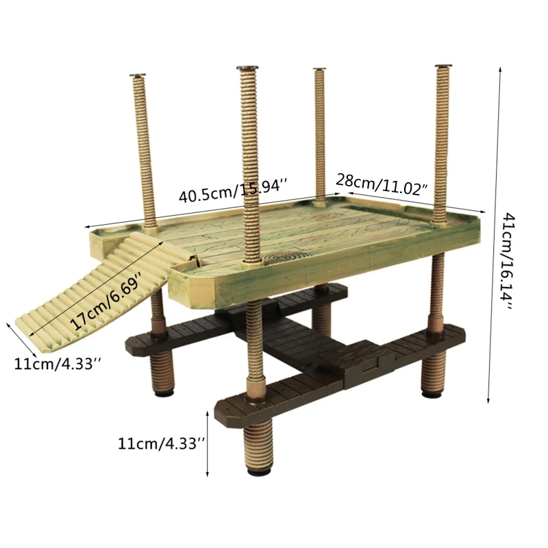 Turtle Climbing Basking Platform Tortoise Sunbathe Pier Reptile Ramp Floating Island for Turtle Tank Aquarium Ornaments