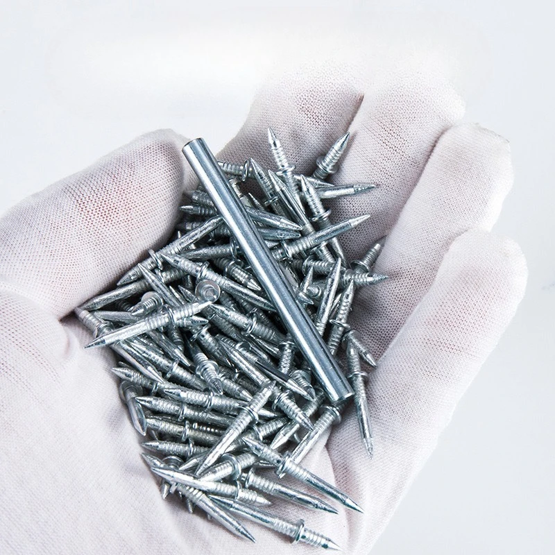 ตะปูซ่อนหัวคู่ 50-100-200 ชิ้น พร้อมเคลือบกันสนิม สำหรับติดตั้งบัวพื้น ผนังไม้ และแผ่นผนัง 1