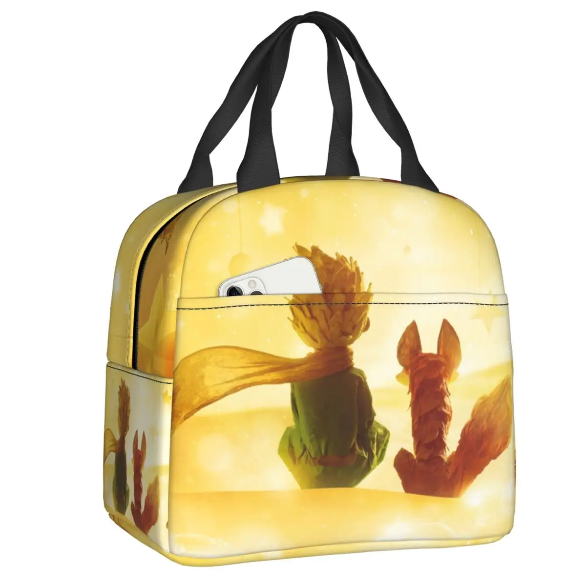 

The Little Prince Insulated Lunch Bags for School Office French Fiction Le Petit Prince Thermal Cooler Bento Box Women Children