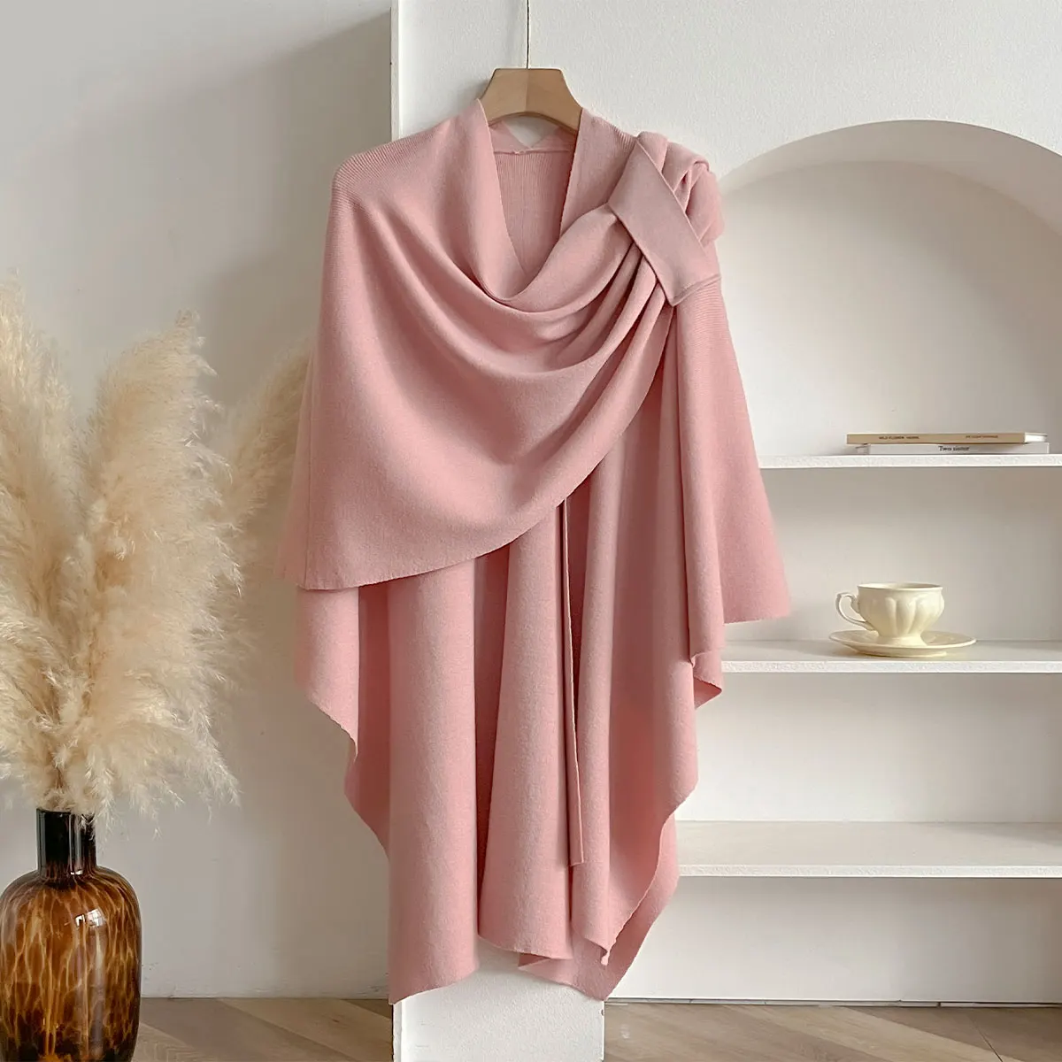 2025 Luxury Scarf Women Poncho Winter Warm Shawl Double Sided Designer Thickening Blanket Female Cloak Cashmere Feel Cape
