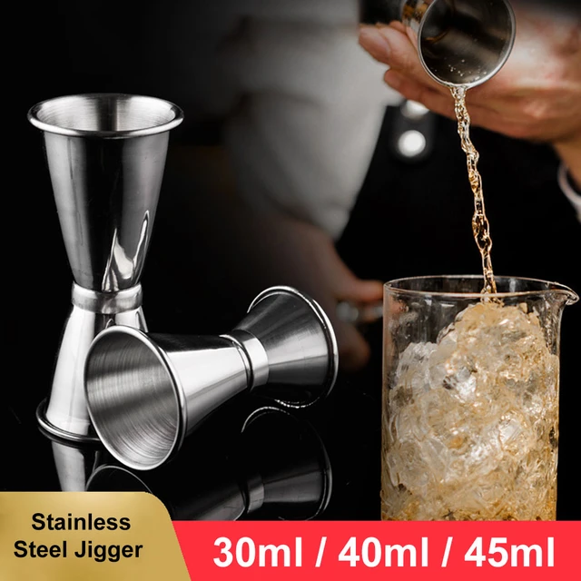 Double Jigger Stainless Steel Cocktail Bartending Tool Bar Measuring Jigger  O