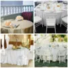 Round Table Cloth Satin Tablecloth Overlays Wedding Christmas Baby Shower Birthday Banquet Decor Home Dining Table Cover 5