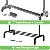 Industrial Grade Z-Base 70in extra long Clothes Garment Rack, Commercial Grade Rolling Clothing Rack 6