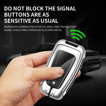 Custodia per chiave a distanza per auto in lega di zinco Shell per Toyota Prius Camry RAV4 Corolla CH-R CHR Land Cruiser Prado Protector accessori - Custodia per chiave a distanza per auto in lega di zinco Shell per Toyota Prius