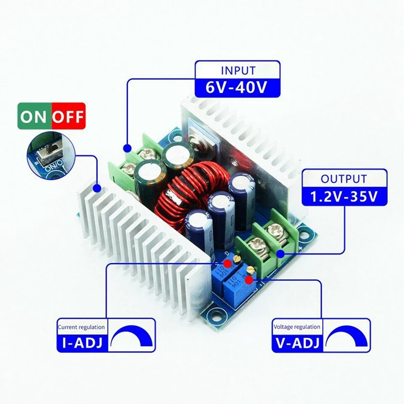 DC-DC Buck Converter Step Down Module With Constant Current & Electrolytic Capacitor