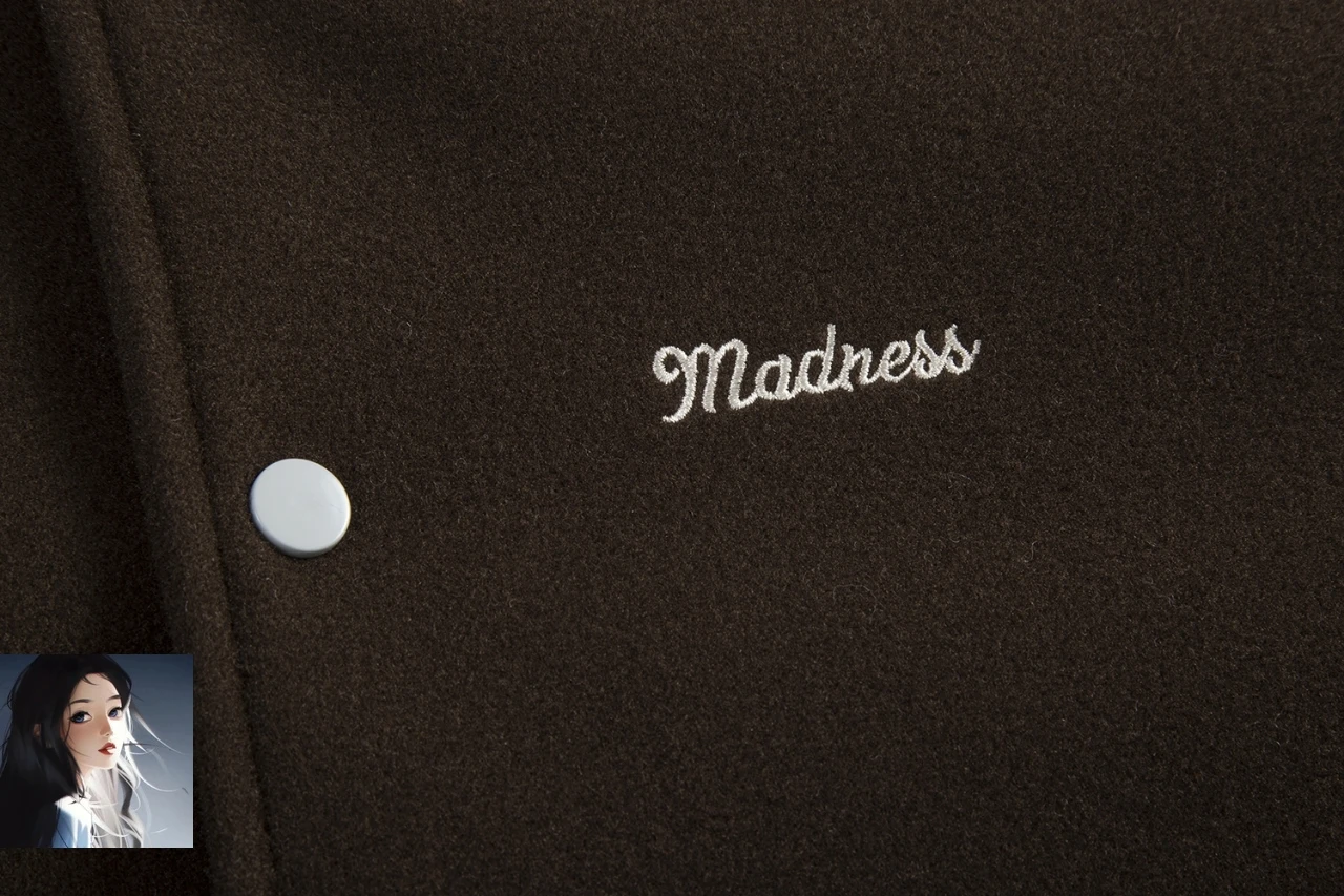 Winter MADNESS MDNS Woolen Material Patchwork Baseball Jacket Men Women High Quality Stripe Neck Cotton Jacket Hoodie Japanese