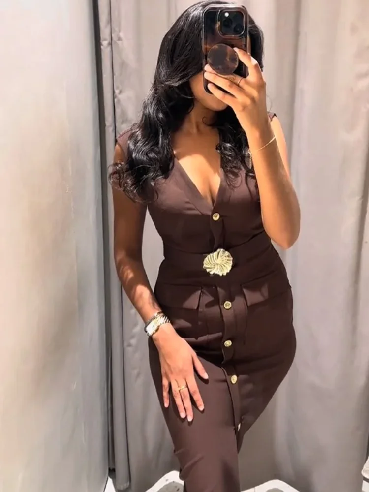 Women's Dress Black Long Dresses Spring Summer Button Up Sleeveless Sundress Vestidos Elegant Casual Women's Dresses - AliExpress 200000345 Women's Dress Black Long Dresses Spring Summer Button Up Sleeveless Sundress Vestidos Elegant Casual Women's Dresses - AliExpress 200000345