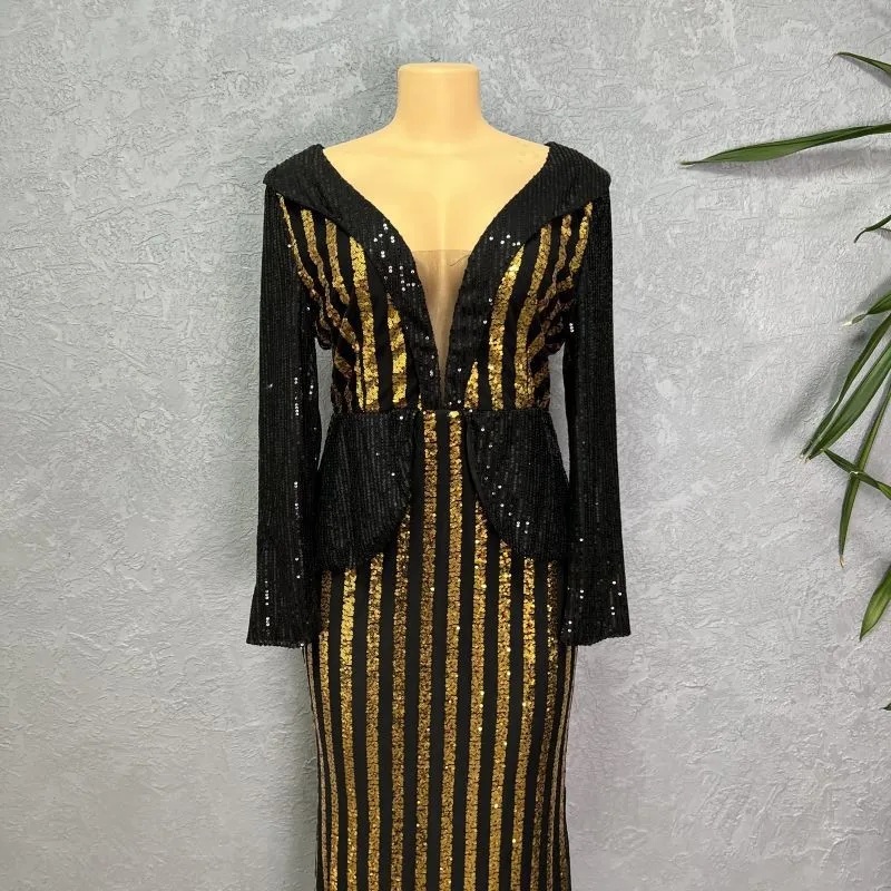 فساتين سهرة أنيقة مصنوعة من الترتر الأفريقي لحفلات...