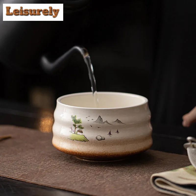 Threaded Ceramic Matcha Four-piece Set Japanese Style Tea Whisk Frothing Stirring Tool Holder Hundred Book Stand Tea Ceremony