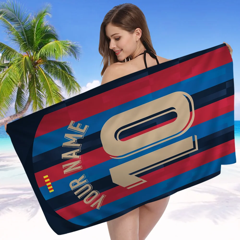 Football Basketball Jersey Name Custom Bath Towel Microfiber Soft Water Absorbing Breathable For Kids Decorative Cartoon Beach 6