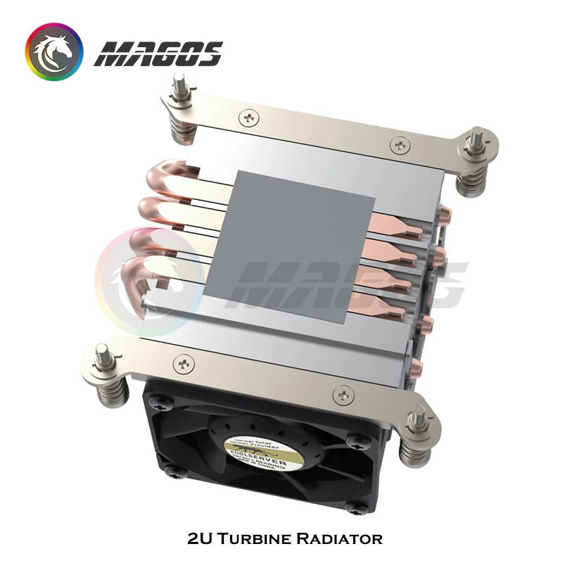 Refrigerador de Água Cpu Tubulação de Calor Universal 2u Servidor Mudo Radiador Pwm 6800rpm Ventilador de Refrigeração de ar para Lga 2011 1151 Amd Am4 - Imagem 4