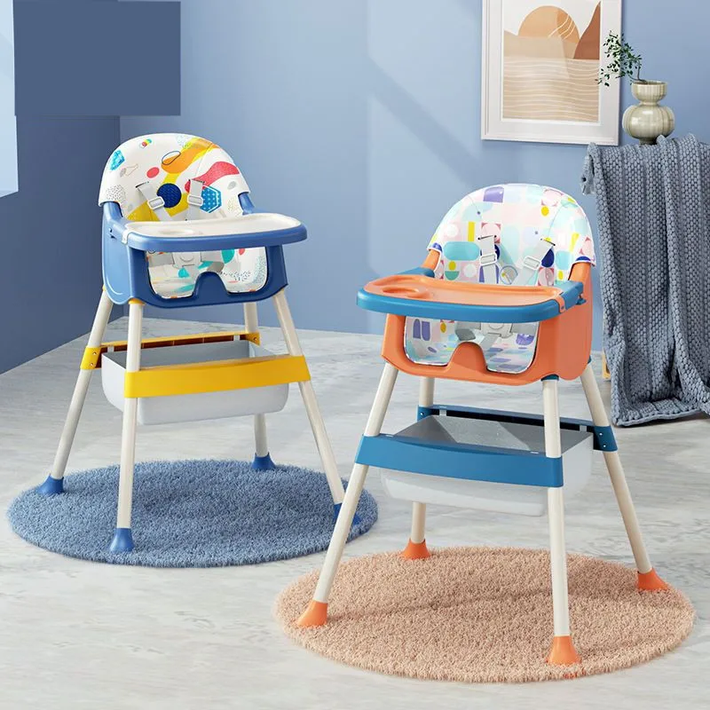 0-6years crianças highchair alimentação cadeira de jantar mesas padrão geométrico multi-função altura-ajustar cadeira de jantar do bebê portátil