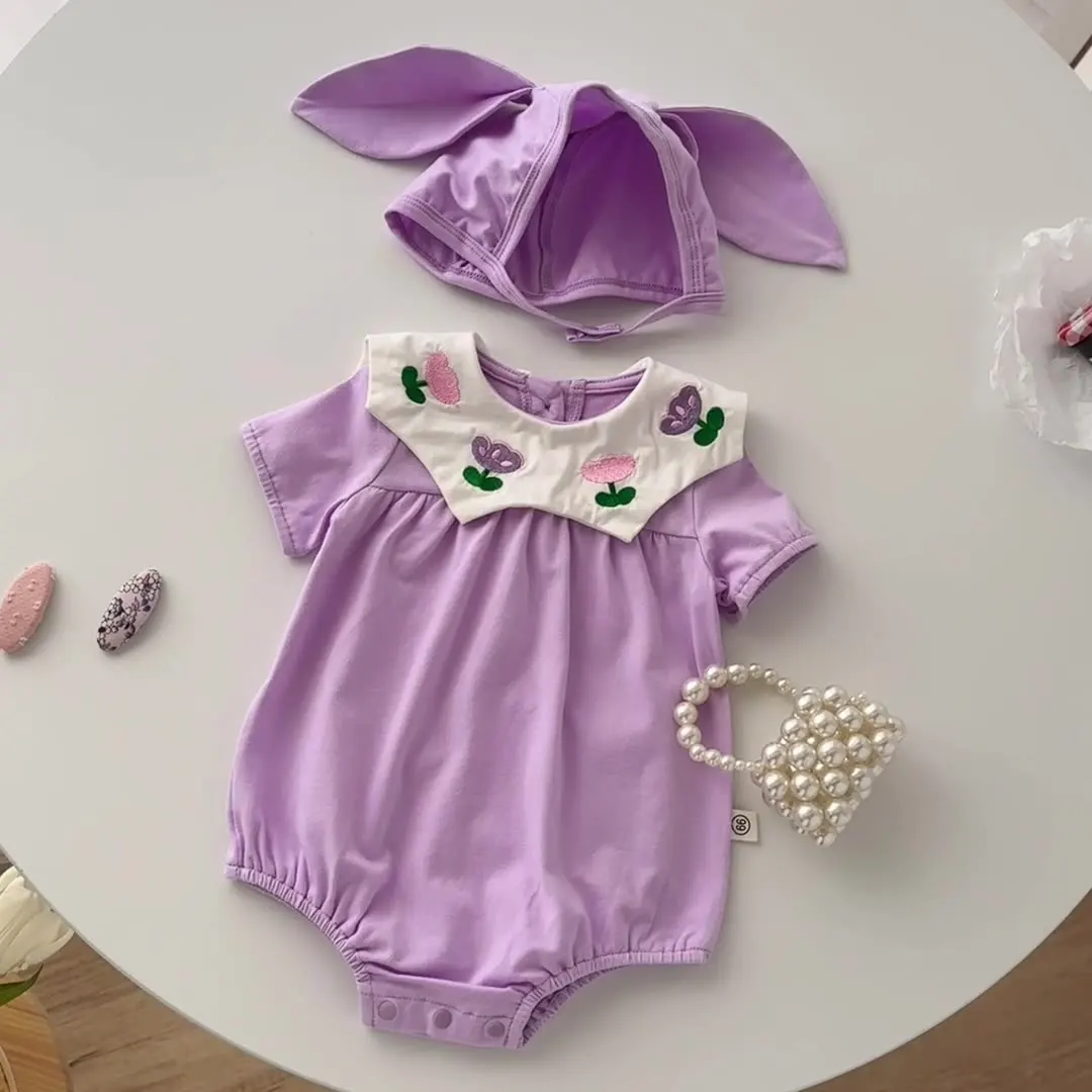 baby collared onesie apricot main image 1