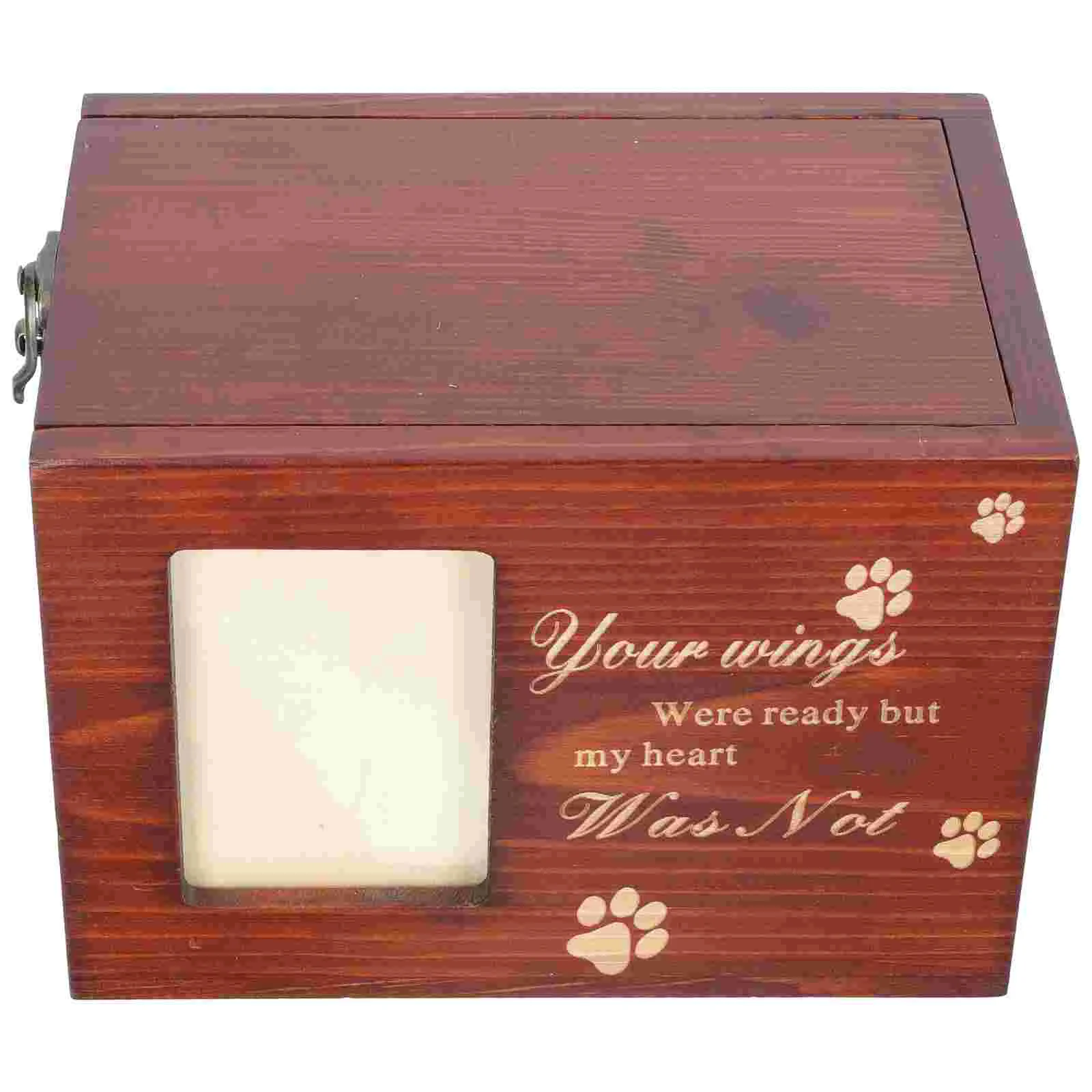 

Box Pet Ashes Urn Dog Memory Cremation For Urns Keepsake Photo Wooden Memorial Dogs Ash Cat Casket Small Bone Or Cats Gifts Paw