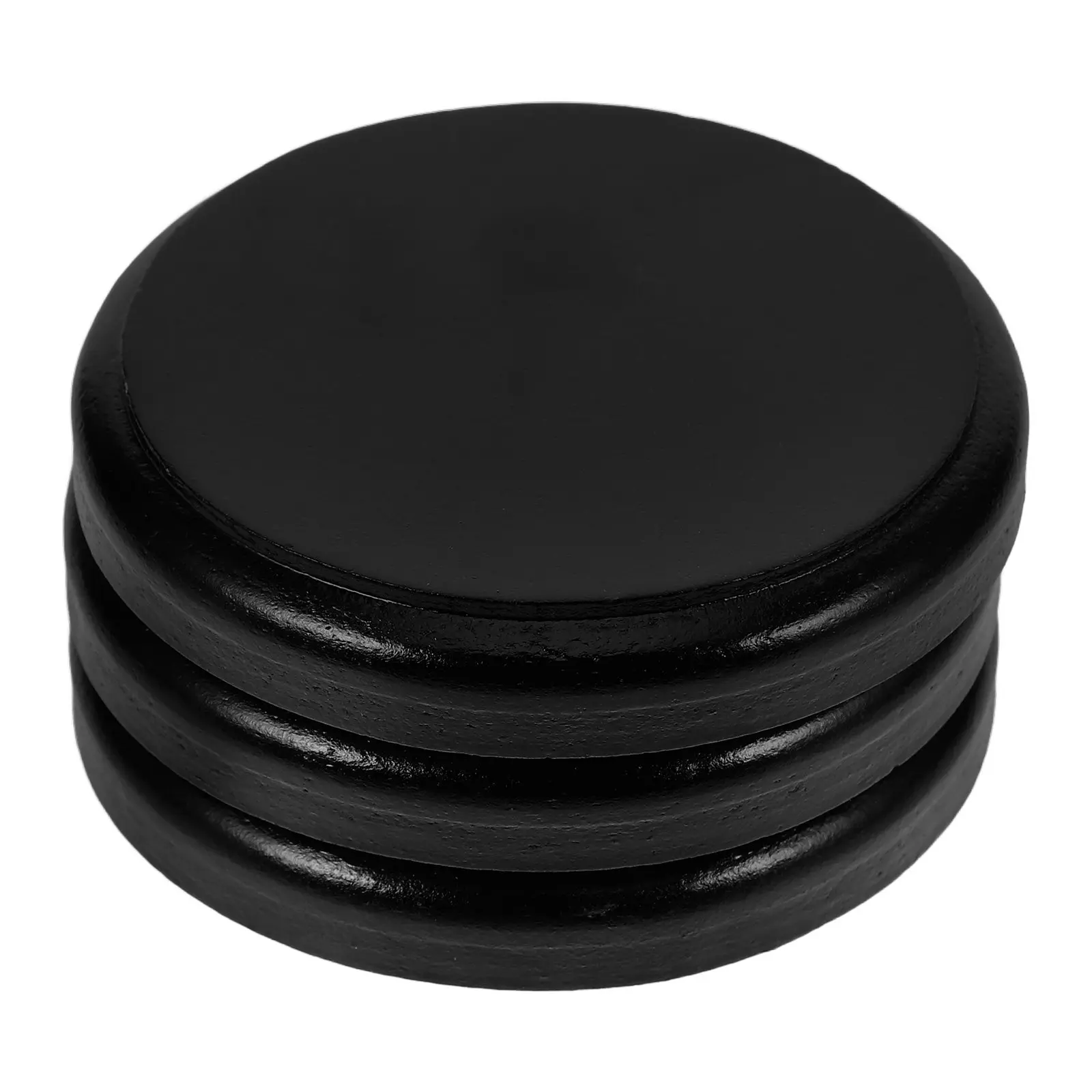 Base rotonda in legno per miniature, 3 pezzi, supporto espositivo fai-da-te per piccole collezioni, modelli artigianali, action figure, colore nero - immagine 5
