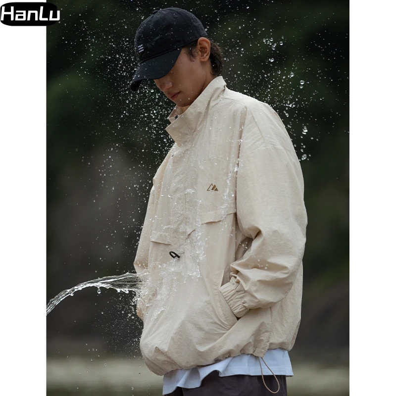 Autumn New Men's Half Zipper Splice Skill Jacket Couple Outdoor Three Defense Charge Coat Men's jacket