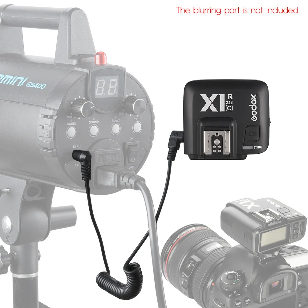 GODOX X1R-C Wireless Remote Flash Receiver Shutter Release 32 Channels 1/8000s For Canon EOS Cameras GODOX X1T-C Transmitter