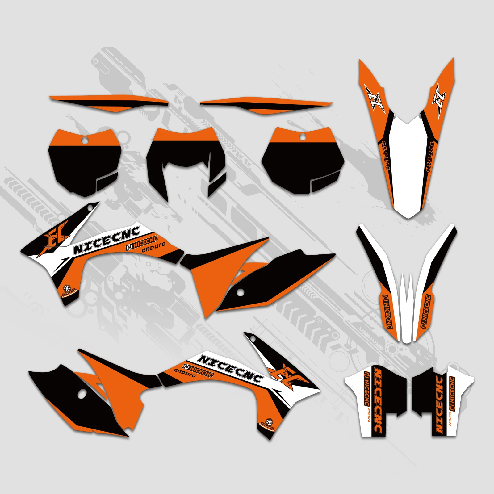 Für KTM EXC 300 EXC 250 EXC 150 EXCF 350 EXC 450 2012-2013 XC 250 300 2011 Motocross Grafik Hintergrund Aufkleber Aufkleber Anpassen – Detail 7