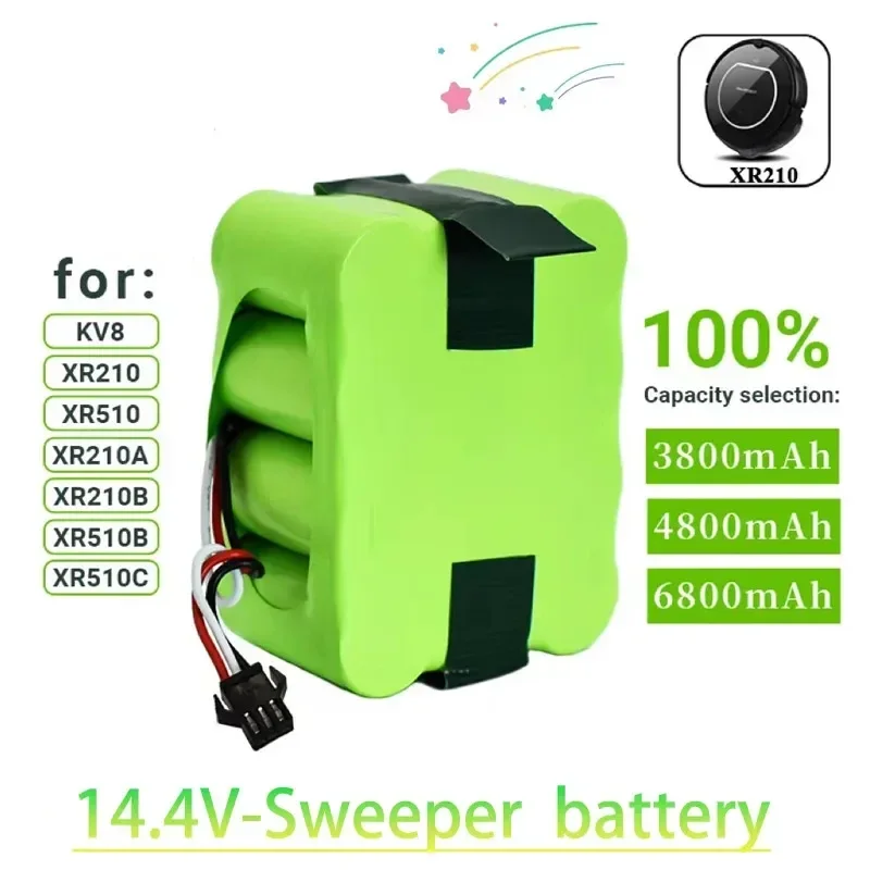

NiMH 14.4 V 6800mAh SC Battery for KV8 XR210 XR110 XR210A XR210B XR110C Vacuum Cleaner Sweeper Robot Rechargeable Battery