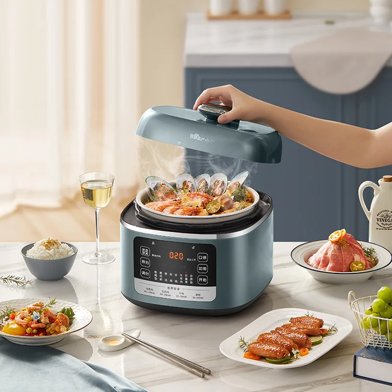 Electric Pressure Cooker Household 5 Liter Capacity Smart High Voltage Rice Cooker Multi-functional Soup Porridge Stew Pot 220V 2