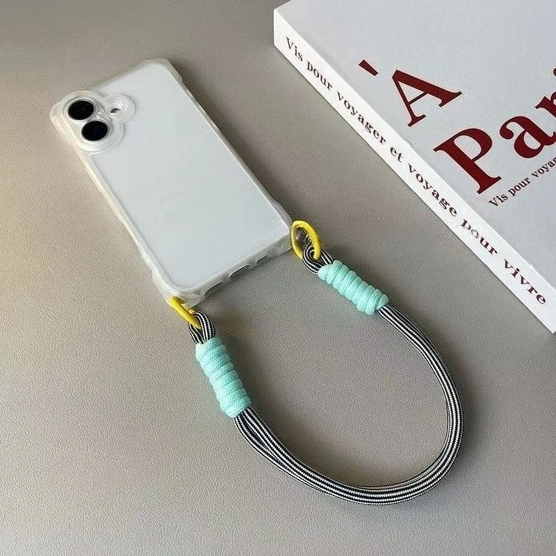 Wrist Strap Shockproof Phone Case with Rope Lanyard - Soft and Durable Cover