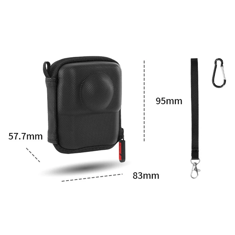 Portable Mini Storage Bag for DJI OSMO 360 Panoramic PU Leather Camera Protector Case Shockproof Anti-Scratch Camera Accessories