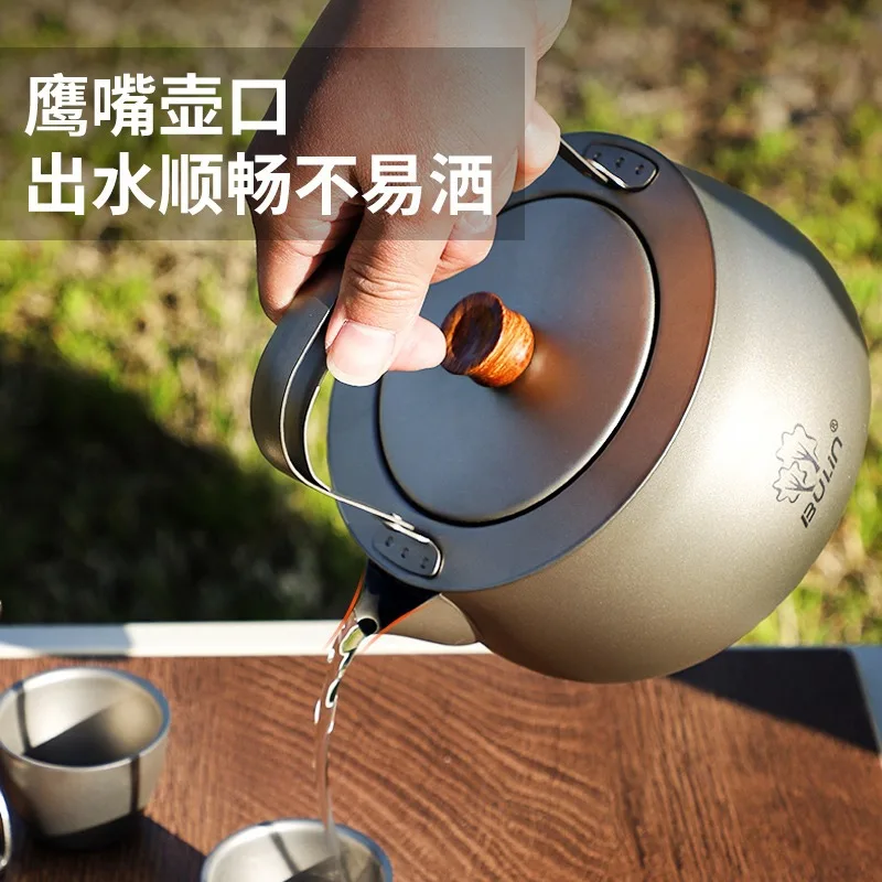 Camping Bulin BL200-L4 Cooking Titanium Kettle 800ml Tea Coffee Pot