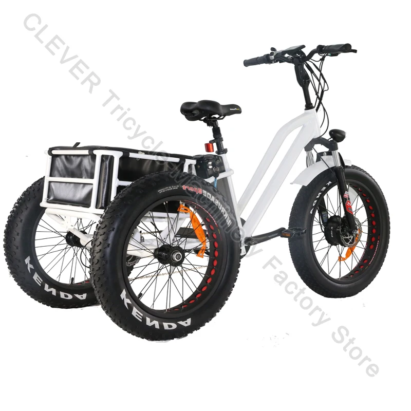 FatTireAdultTricycle3WheelElectricTricycleCargoEBikeAluminum