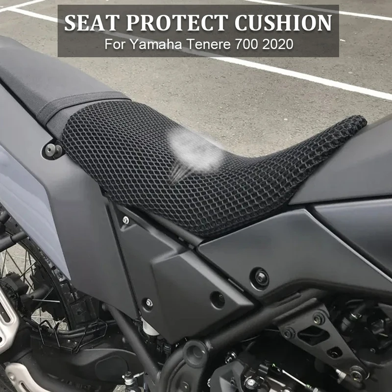 Tenere 700 미끄럼 방지 절연 패드 Yamaha TENERE700 t7 t 700 2020 냉각 시트 커버 오토바이 3d 벌집 메쉬에 적합